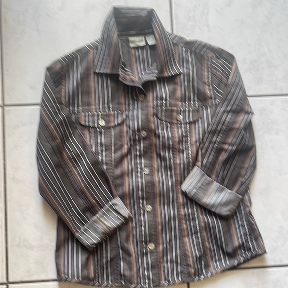 Chico’s Brown and White Striped set. - Picture 2 of 9